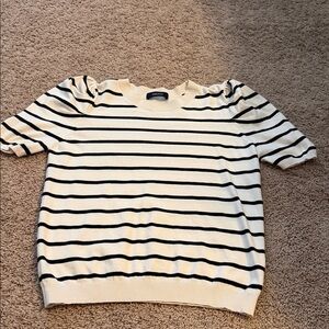 Striped Black and White Women's Blouse